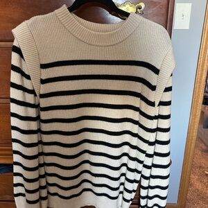 Classic Black and White Striped Women's Sweater